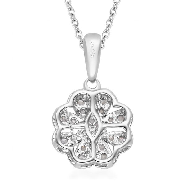 Wei&szlig;er Diamant Anh&auml;nger mit Kette, 925 Silber platiniert ca. 0.25 ct image number 5