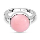 Natürlicher Peruanischer Rosa-Opal Ring, 925 Silber platiniert (Größe 19.00) ca. 5.79 ct