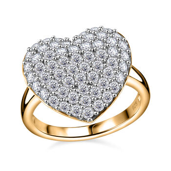 Moissanit Herz Ring - 1,84 ct.
