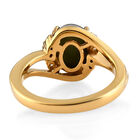 Boulder Opal Triplett und Zirkon Ring 925 Silber vergoldet  ca. 1,35 ct image number 5