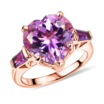 GP Amore Kollektion- AA Rose De France Amethyst, afrikanisches Amethyst und blaues Saphir Schmuckset