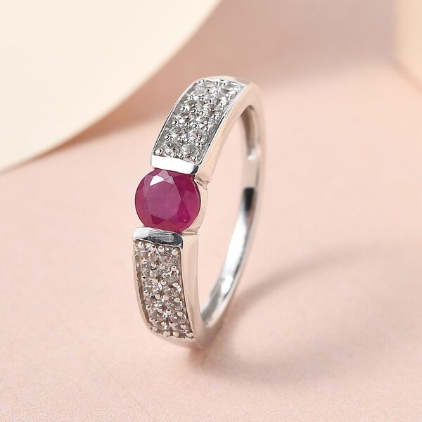 Afrikanischer Rubin und Zirkon-Ring - 1,26 ct. image number 2