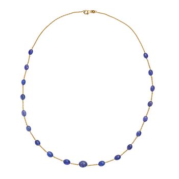 AA Tansanit Halskette, 60cm - 45 ct.