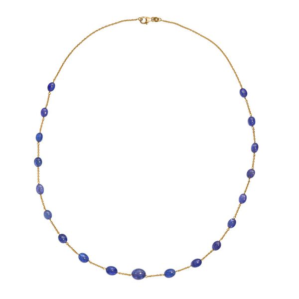 AA Tansanit Halskette, 60cm - 45 ct. image number 4