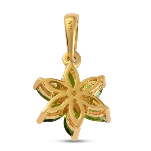 Nat&uuml;rlicher Chromdiopsid-Anh&auml;nger, 925 Silber vergoldet ca. 0,94 ct image number 6