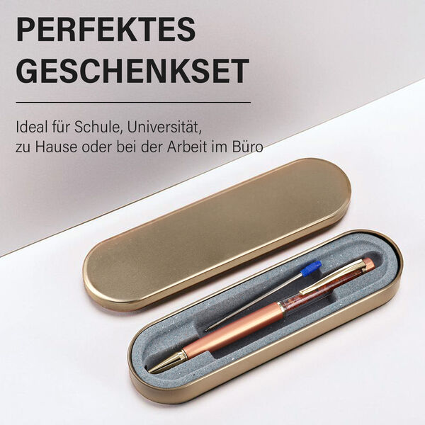 Premium Kollektion - Echter Feueropal-Kugelschreiber mit Extra-Mine image number 5