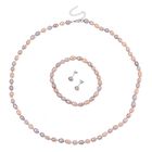 D'Joy AA Mehrfarbige Süßwasser Perle (6-7 mm) Schmuckset 925 Silber rhodiniert