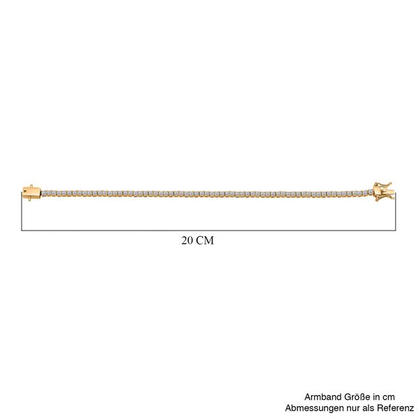Lab Grown Diamant SI-GH Armband ca. 19 cm 925 Silber 750 Gelbgold Vermeil ca. 3,98 ct. image number 4