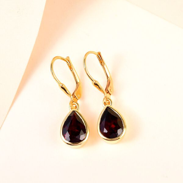 Nat&uuml;rliche Mosambik Granat-Ohrh&auml;nger - 4,41 ct. image number 2