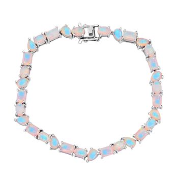 AA Nat&uuml;rlicher, &auml;thiopischer Welo Opal Armband ca. 18 cm 925 Silber Rhodiniert ca. 9.09 ct