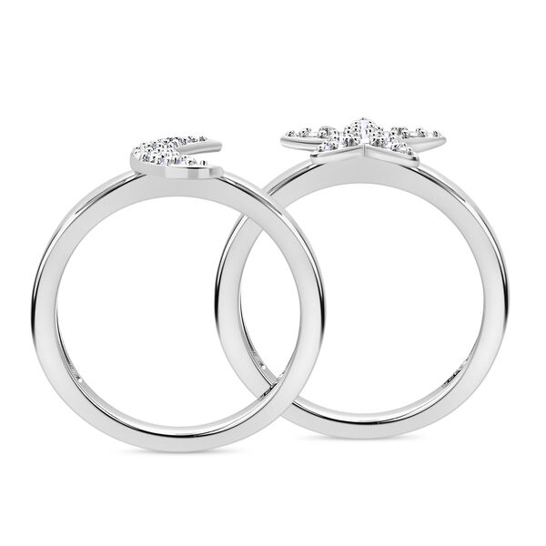 2er-Set - Moissanit Ringe - 0,40 ct. image number 6