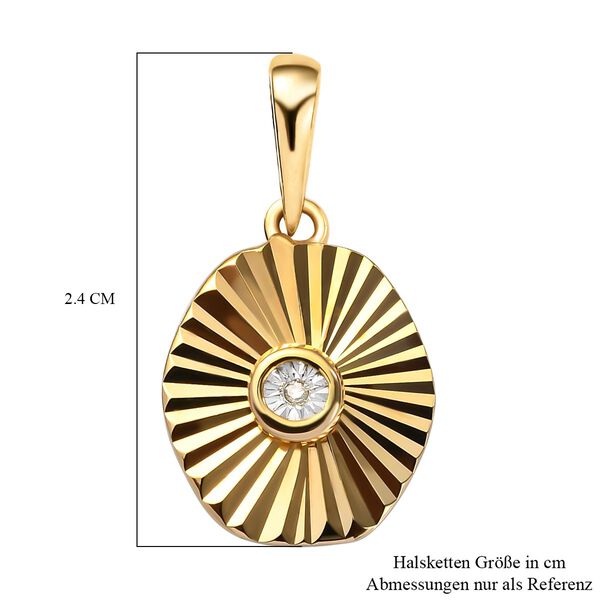 Diamant Anhänger 925 Silber vergoldet image number 6