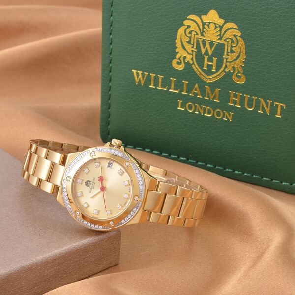 William Hunt - Moissanit-Akzent-Uhr mit japanischem Miyota-Uhrwerk - 0,20 ct. image number 2