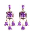 AA Rose De France Amethyst Ohrringe, 925 Silber rosévergoldet ca. 9.19 ct