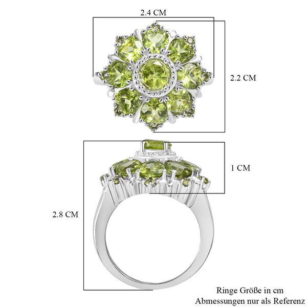 Nat&uuml;rlicher Peridot Ring 316L Edelstahl (Gr&ouml;&szlig;e 18.00) ca. 5.33 ct image number 7
