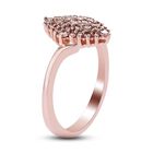 Champagner Diamant Ring 925 Silber Roségold Vermeil image number 3