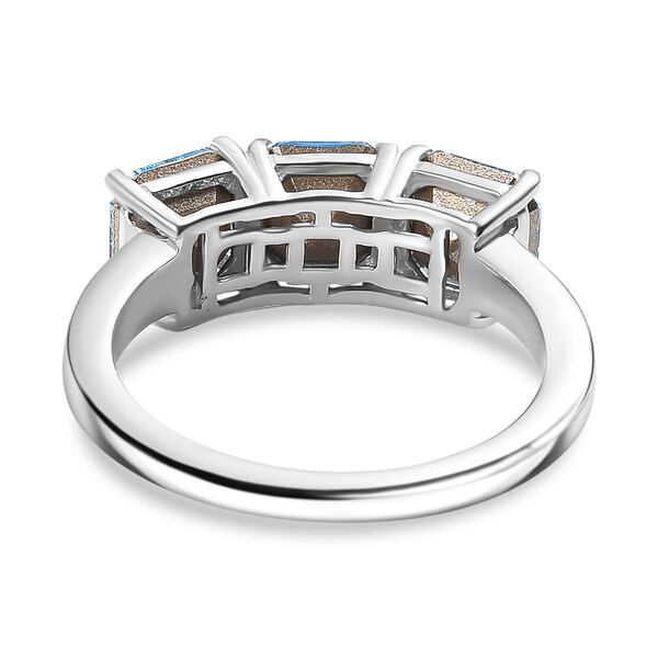 J Francis gefertigt mit SWAROVSKI- Aquamarin Swarovski Kristall Ring image number 6