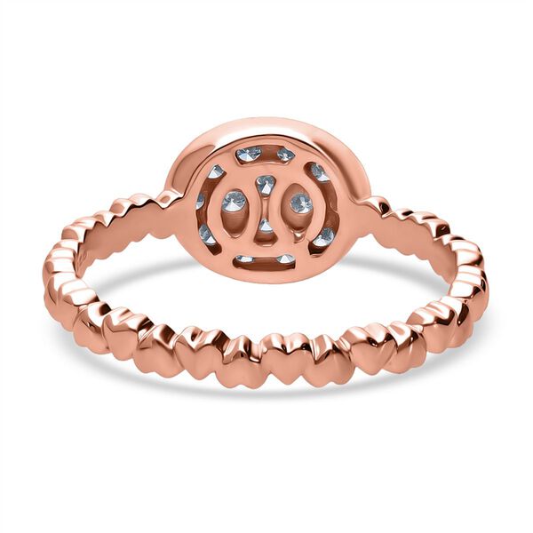 LUXURIANT SI-GH Labor Diamant Ring, 925 Silber 750 Ros&eacute;gold Vermeil - 0,35 ct. image number 4