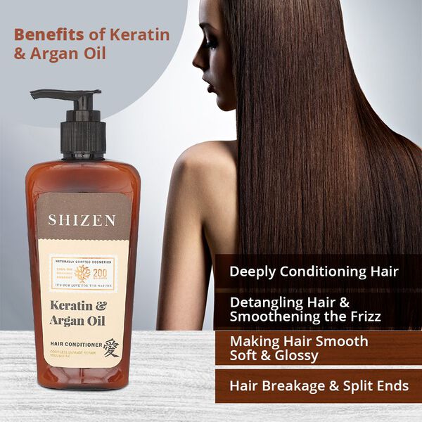 SHIZEN Keratin und Argan&ouml;l Haarsp&uuml;lung, 200ml image number 4