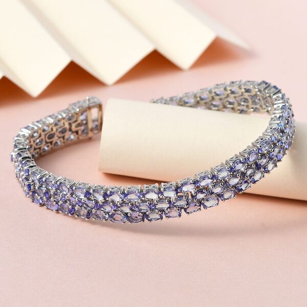 Tansanit Armband, 19 cm - 28,27 ct. image number 2