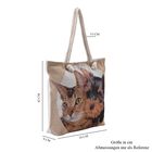 Jacquard gewebter Jute-Tasche mit Hund und Katze Design , 42x34 cm image number 6
