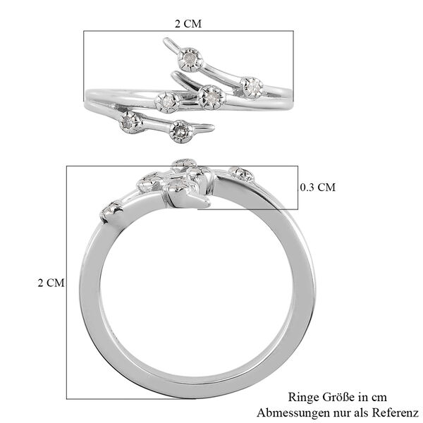 Diamant Ring 925 Silber platiniert  ca. 0,10 ct image number 7
