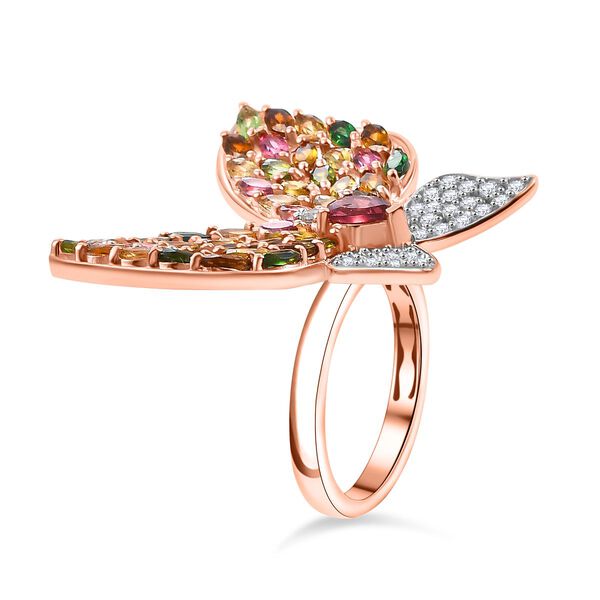 GP Trionfo Kollektion - AA Multi Turmalin, Zirkon und Kanchanaburi blauer Saphir-Ring - 4,94 ct. image number 5