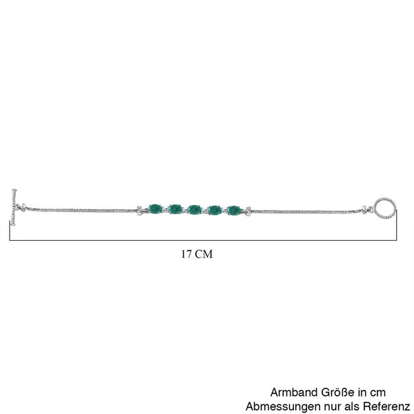 Smaragd Triplett Quarz und Zirkon Armband, 18cm - 3,47 ct. image number 5