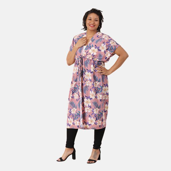 Leichtes Chiffon Kleid mit Blumenmuster, Einheitsgröße image number 3