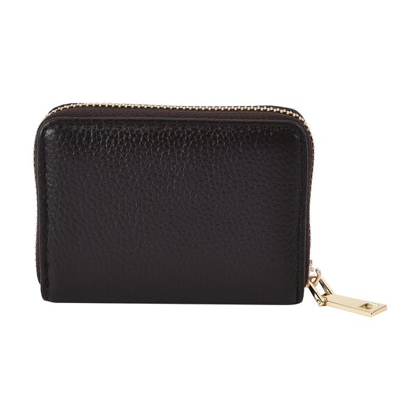 Portemonnaie aus echtem Leder mit filigranen, baumförmigen Beschlägen, 10.5x2x8, Kaffee image number 3