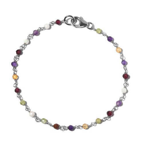 Mehrfarbiges Edelstein-Armband,  19 cm - 6 ct. image number 0