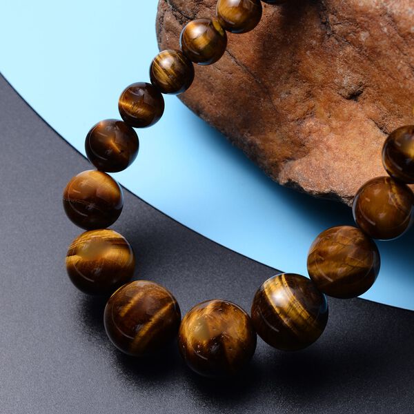 Gelbe Tigerauge-Halskette, 50 cm - 706 ct. image number 2