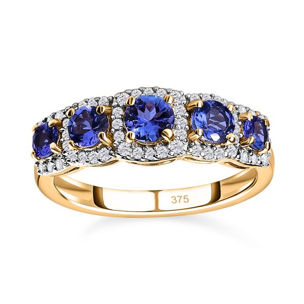 AAA Tansanit und EF Moissanit Ring- 1,05 ct. image number 4