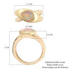 Natürlicher Äthiopischer Opal Solitär Ring 925 Silber 585 Vergoldet image number 6