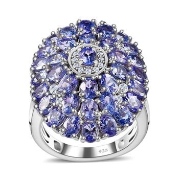 Tansanit und Zirkon Ring - 6,28 ct.