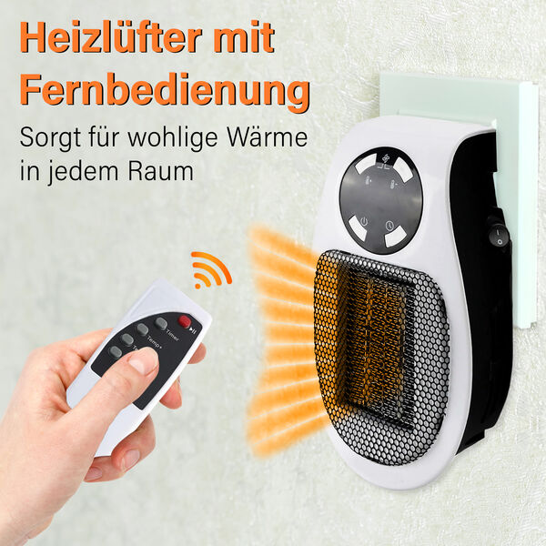 Heizlüfter mit Fernbedienung, 500W image number 5