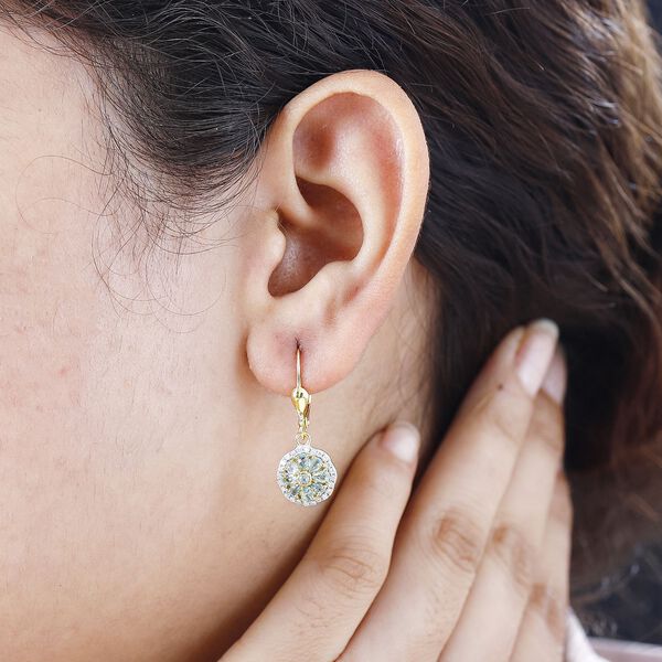 Alexandrit  und Moissanit Ohrringe - 1,55 ct. image number 3