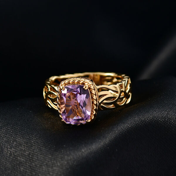 EVER TRUE AA Rose De France Amethyst Ring Nickelfreies Messing (Größe 17.00) ca. 1,94 ct image number 1