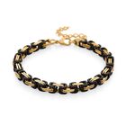 Königsarmband, Reiner Edelstahl, biclor, ca. 19 cm