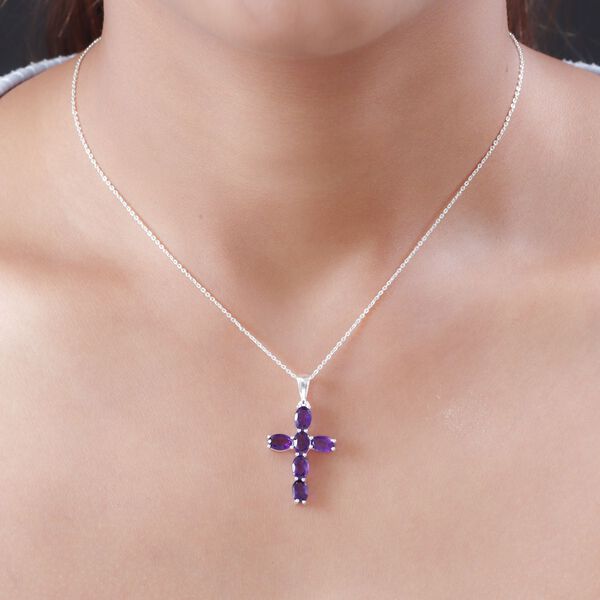 Afrikanischer Amethyst Kreuz-Anhänger - 2,70 ct. image number 2