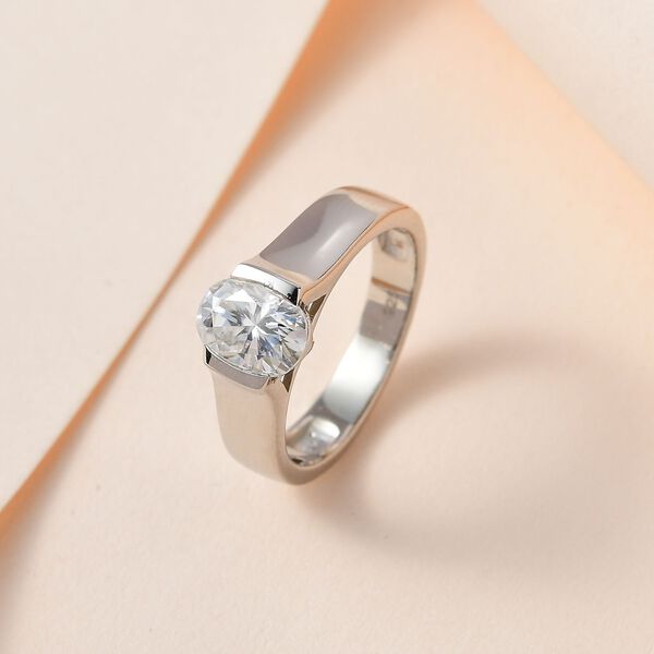 Moissanit Solitär Ring - 1,34 ct. image number 9