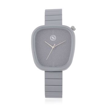 Strada - Japanisches Uhrwerk, Edelstahl-Zifferblatt & Metall-Armband, 23 cm, grau