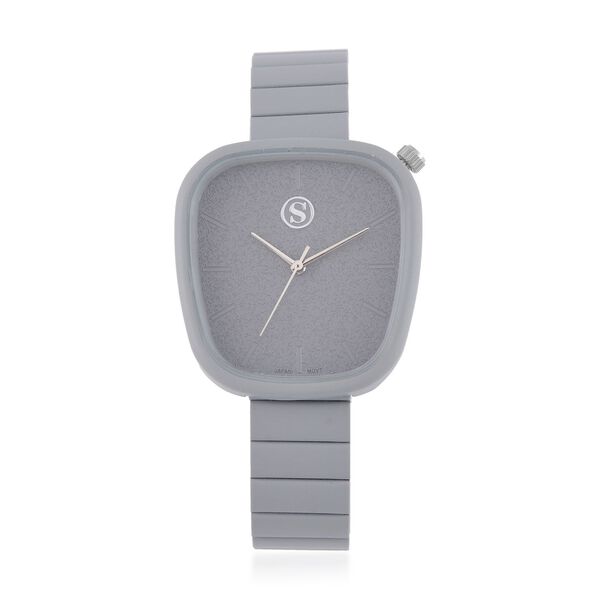 Strada - Japanisches Uhrwerk, Edelstahl-Zifferblatt & Metall-Armband, 23 cm, grau