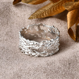 Royal Bali Kollektion- 925 Silber Bandring mit Drachenmotiv