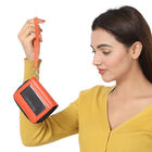 Geldbörse aus 100% echtem Leder mit RFID schutz und abnehmbarem Riemen, Orange image number 1