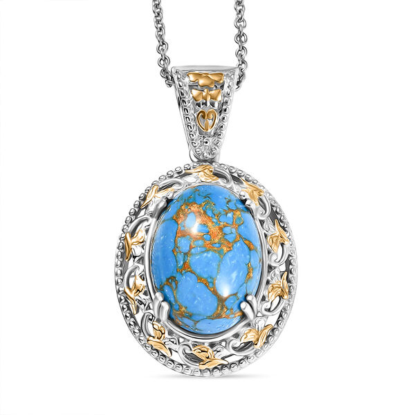 Blaues Türkis Schmuckset - 40,86 ct. image number 6