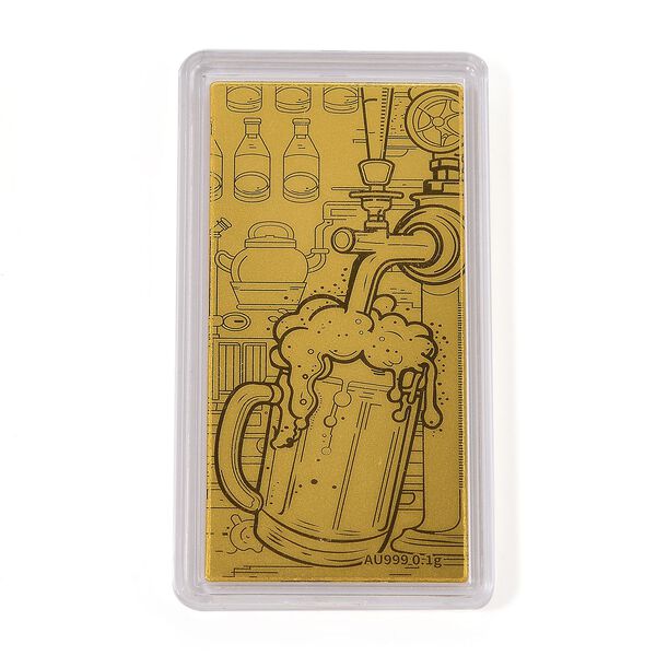 999er Gold-Barren mit Brauereimotiv image number 4