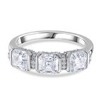 RADIANTA GRA zertifiziert Moissanit (D-VVS) Ring 925 Silber rhodiniert (Größe 21.00) ca. 2.06 ct