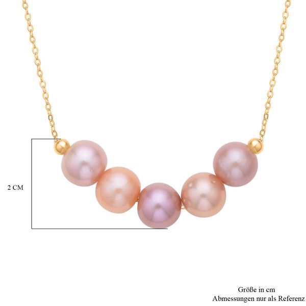 9-10mm mehrfarbige Edison Perlen-Halskette 50cm - 25 ct. image number 5