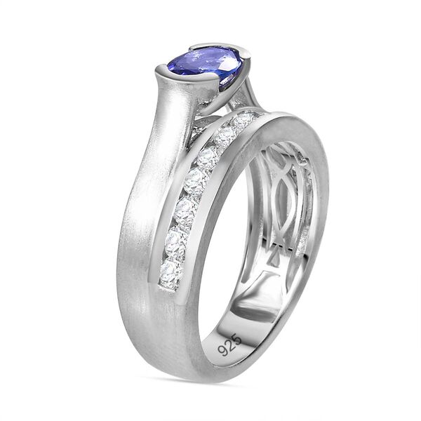 Tansanit und Zirkon Ring - 1,66 ct. image number 5